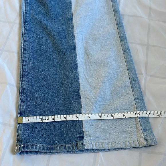 DL1961 KSENIA SCHNAIDER Zoie Wide Leg Patch Work Relax Vintage Size 28 - Picture 12 of 16